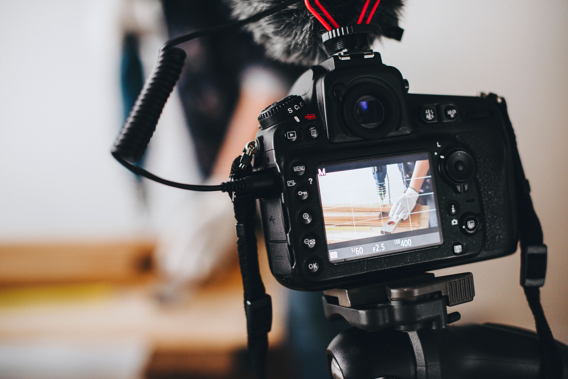 camera recording video diy blogger